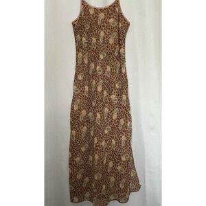 Cabernet Sleepwear Women's Size Small Leopard Paisley Maxi Night Gown‎ VTG